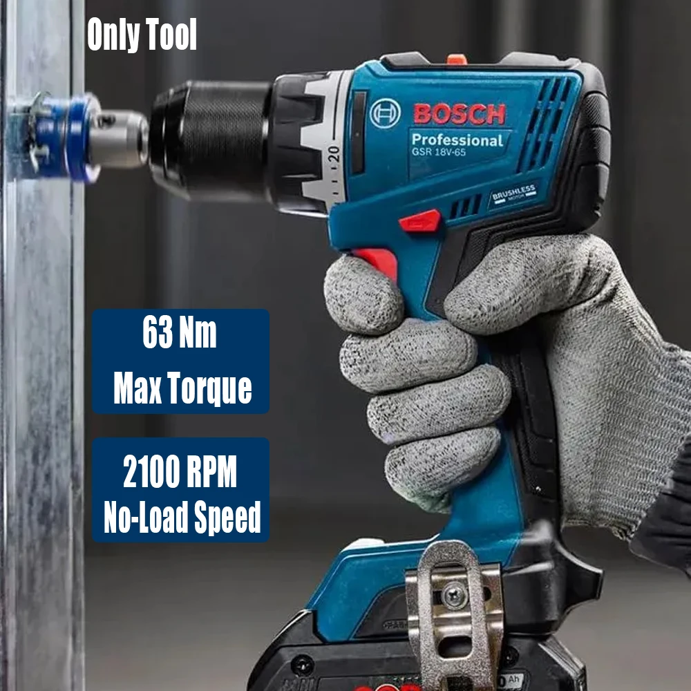 Woodworking Drill - Бесщеточная электрическая дрель Bosch GSR 18V-65,