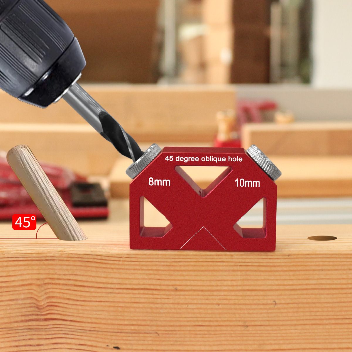 Woodworking Hacks - 45 ° Угловой позиционер для сверления
