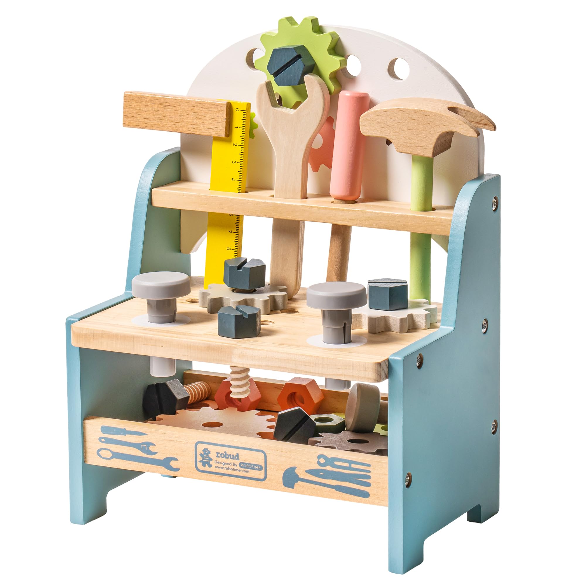 Woodworking Shop - Мини-деревянный игровой набор инструментов ROBUD, набор